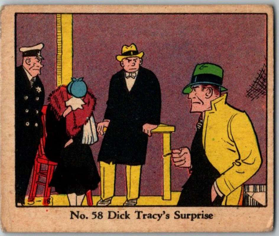 1937 Caramels Dick Tracy #58 Dick Tracy's Surprise V36168
