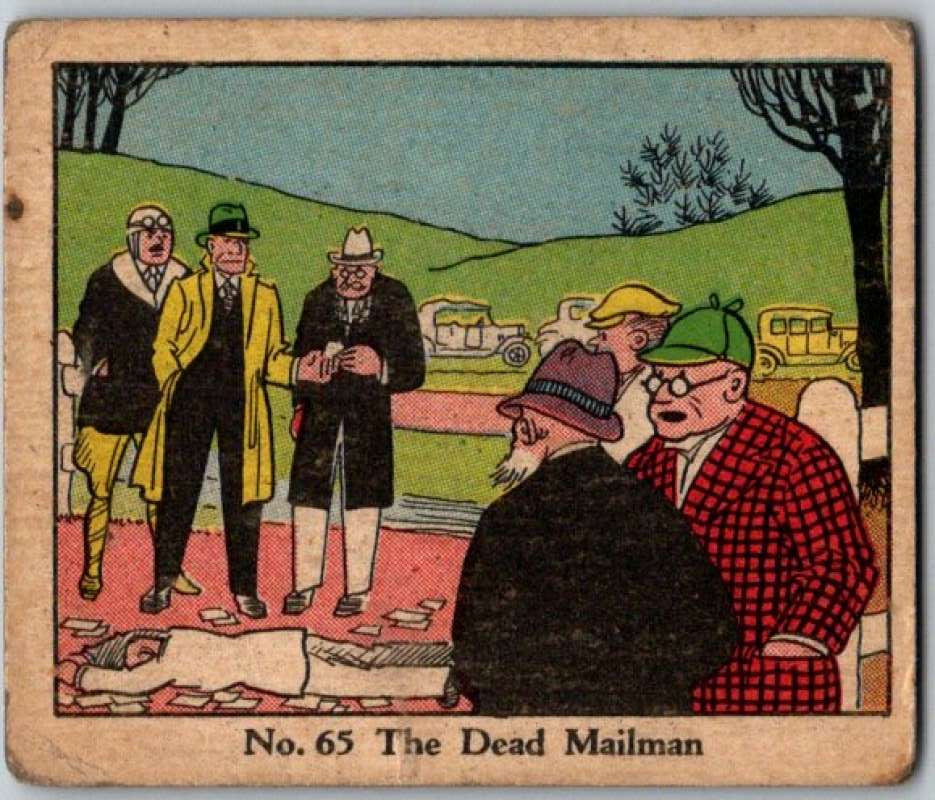 1937 Caramels Dick Tracy #65 The Dead Mailman V36169