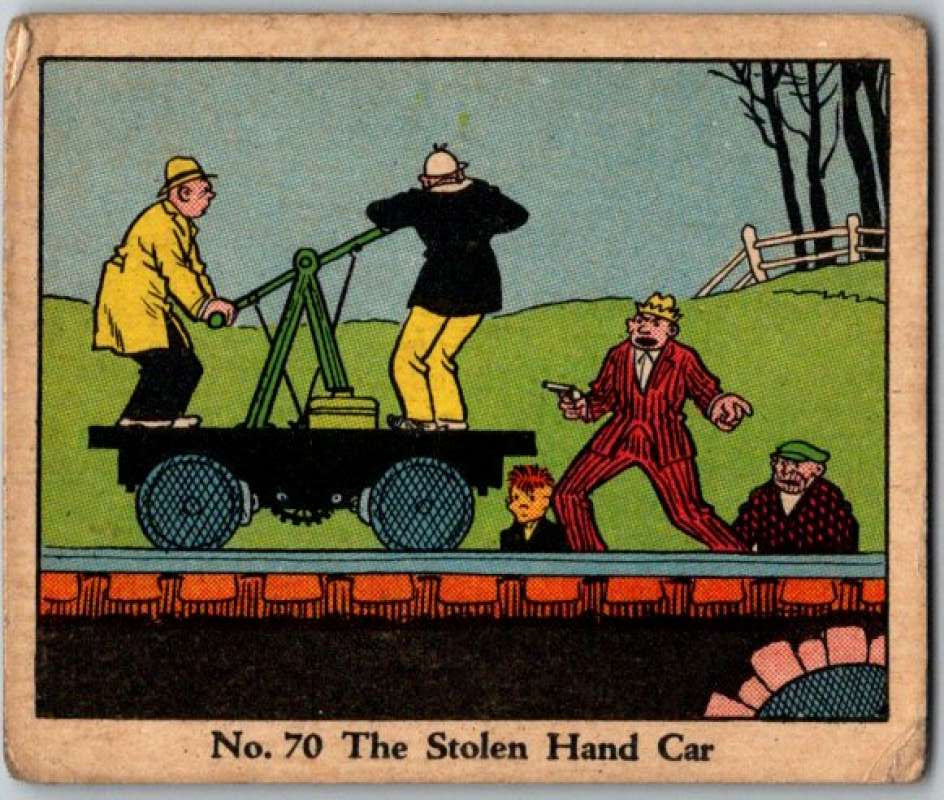 1937 Caramels Dick Tracy #70 The Stolen Hand Car V36173