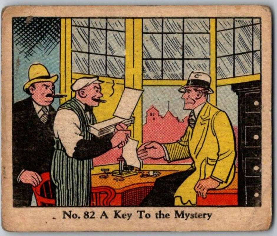 1937 Caramels Dick Tracy #82 A Key To the Mystery V36179