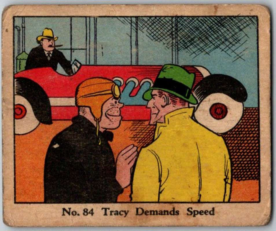 1937 Caramels Dick Tracy #84 Tracy Demands Speed V36181