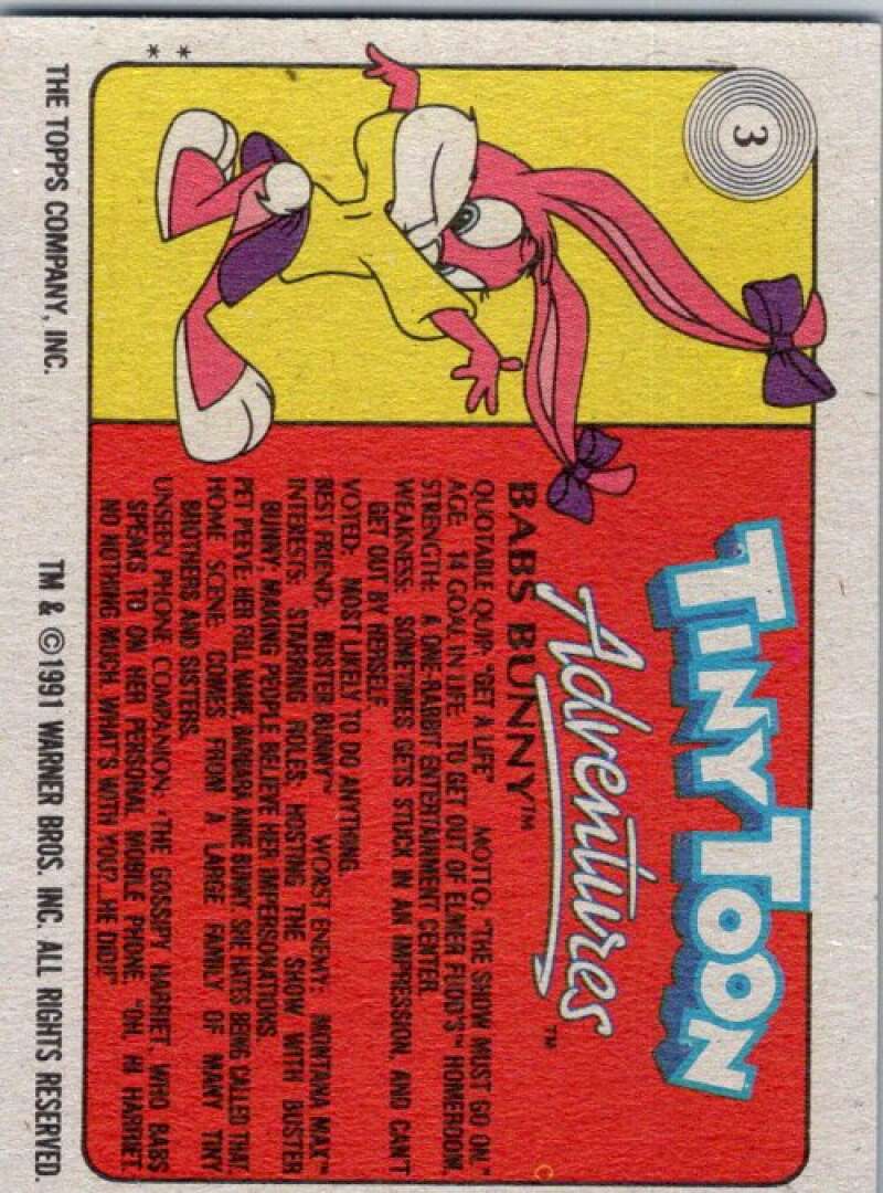1991 Tiny Toon Adventure #3 Babs Bunny V36191