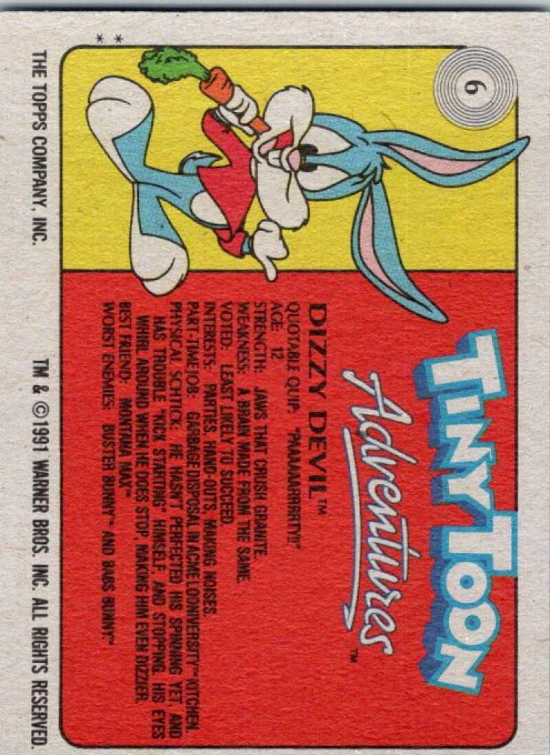1991 Tiny Toon Adventure #6 Dizzy Devil V36195