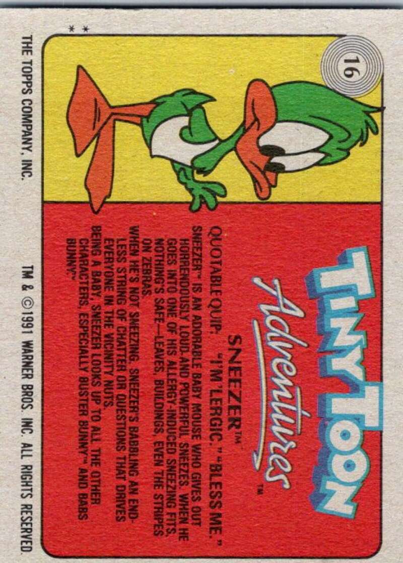 1991 Tiny Toon Adventure #16 Sneezer V36198