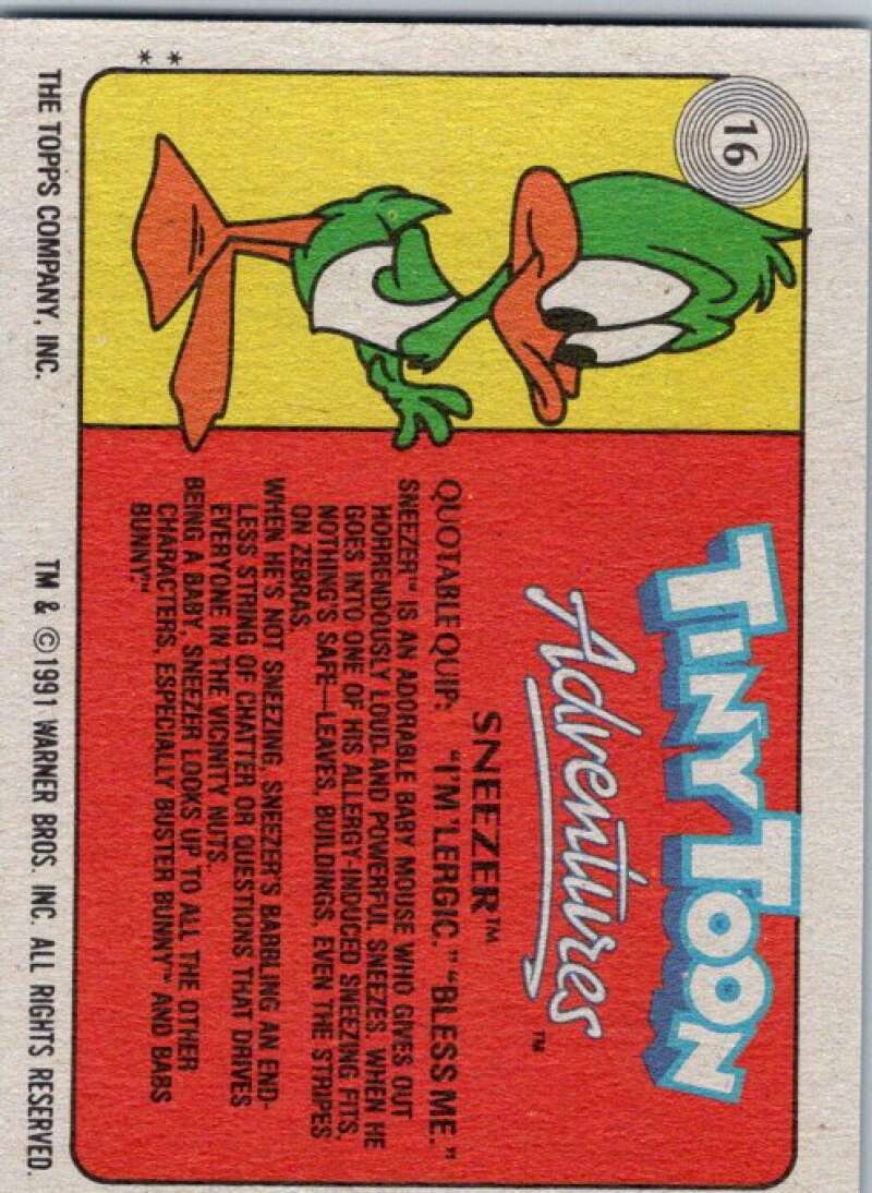1991 Tiny Toon Adventure #16 Sneezer V36199