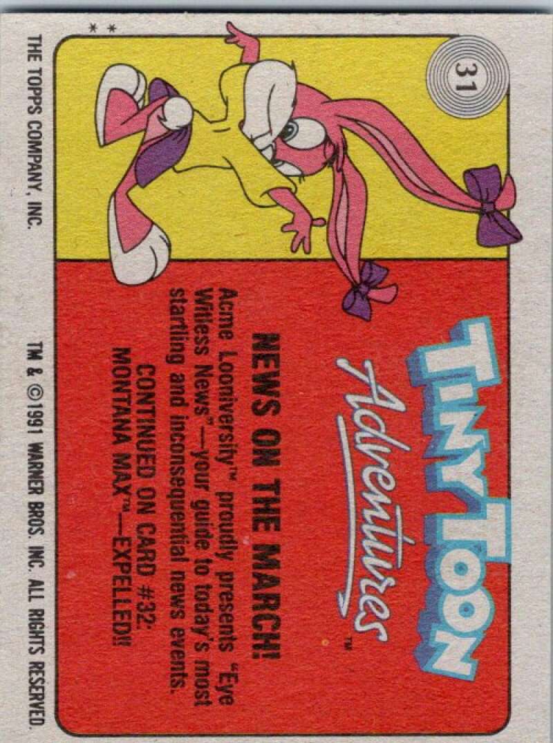 1991 Tiny Toon Adventure #31 News on the March  V36210