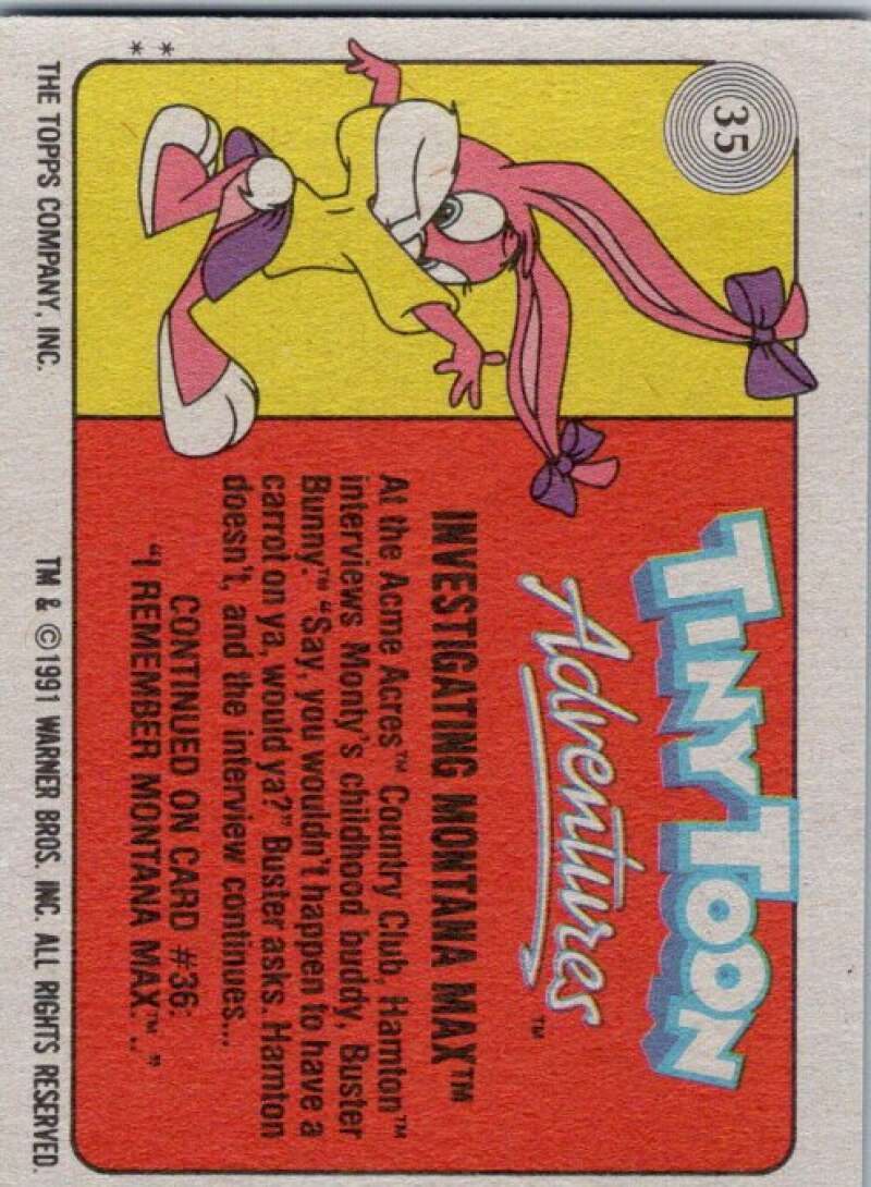 1991 Tiny Toon Adventure #35 Investigating Montana Max V36215