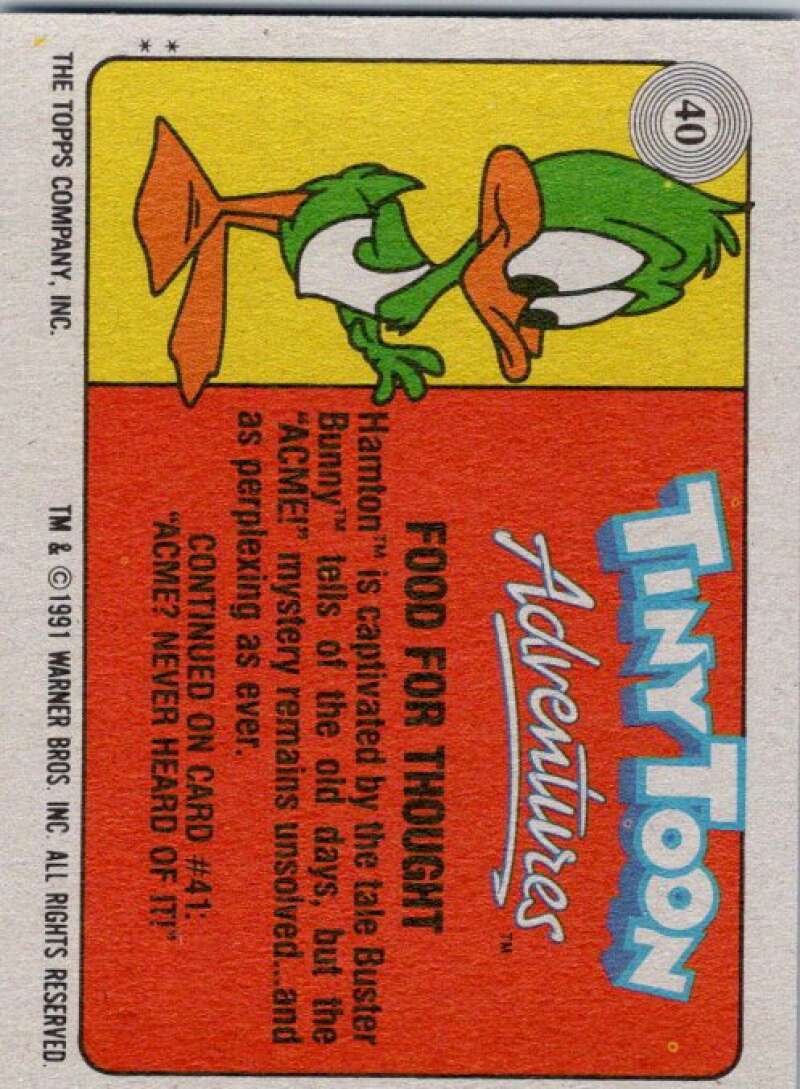 1991 Tiny Toon Adventure #40 Food for Thought V36219