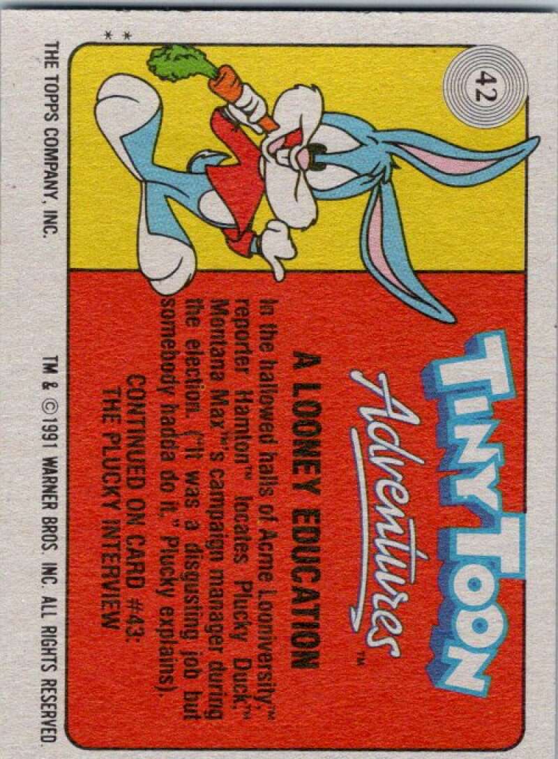 1991 Tiny Toon Adventure #42 A Looney Education V36221