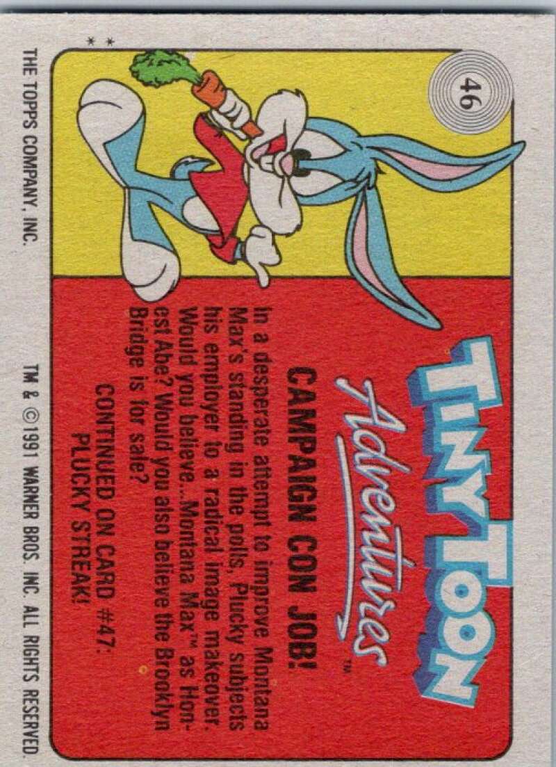 1991 Tiny Toon Adventure #46 Campaign Com Job V36224