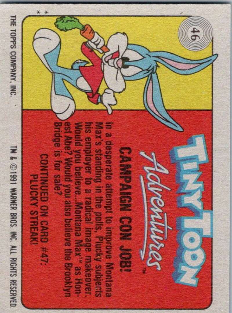 1991 Tiny Toon Adventure #46 Campaign Com Job V36225