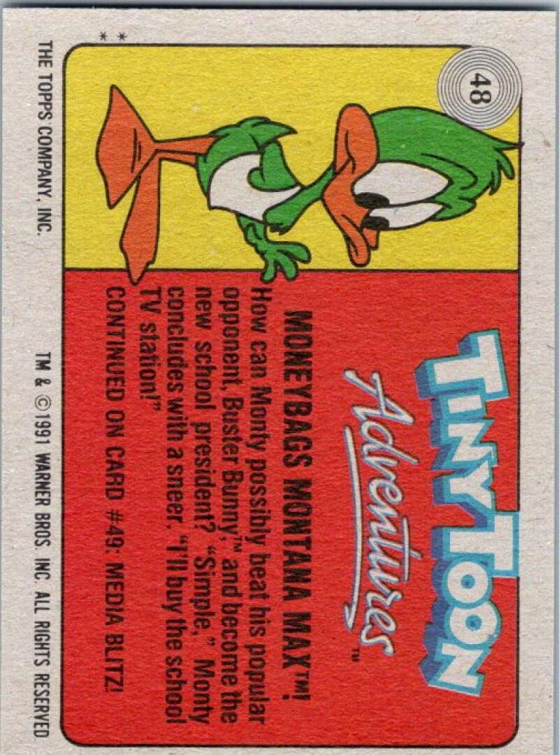 1991 Tiny Toon Adventure #48 Moneybags Montana Max V36226