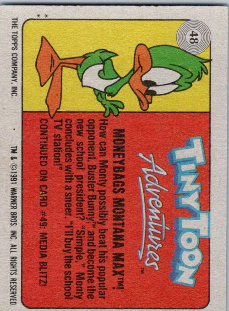 1991 Tiny Toon Adventure #48 Moneybags Montana Max V36227