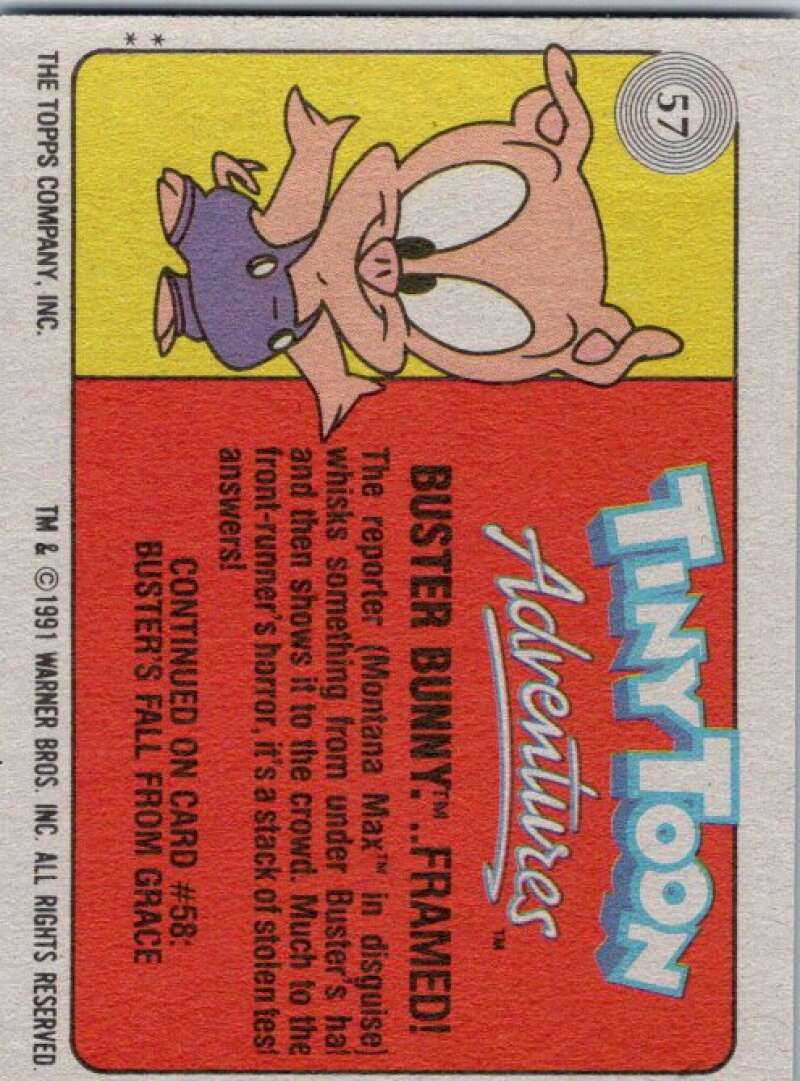 1991 Tiny Toon Adventure #57 Buster Bunny….Framed! V36230