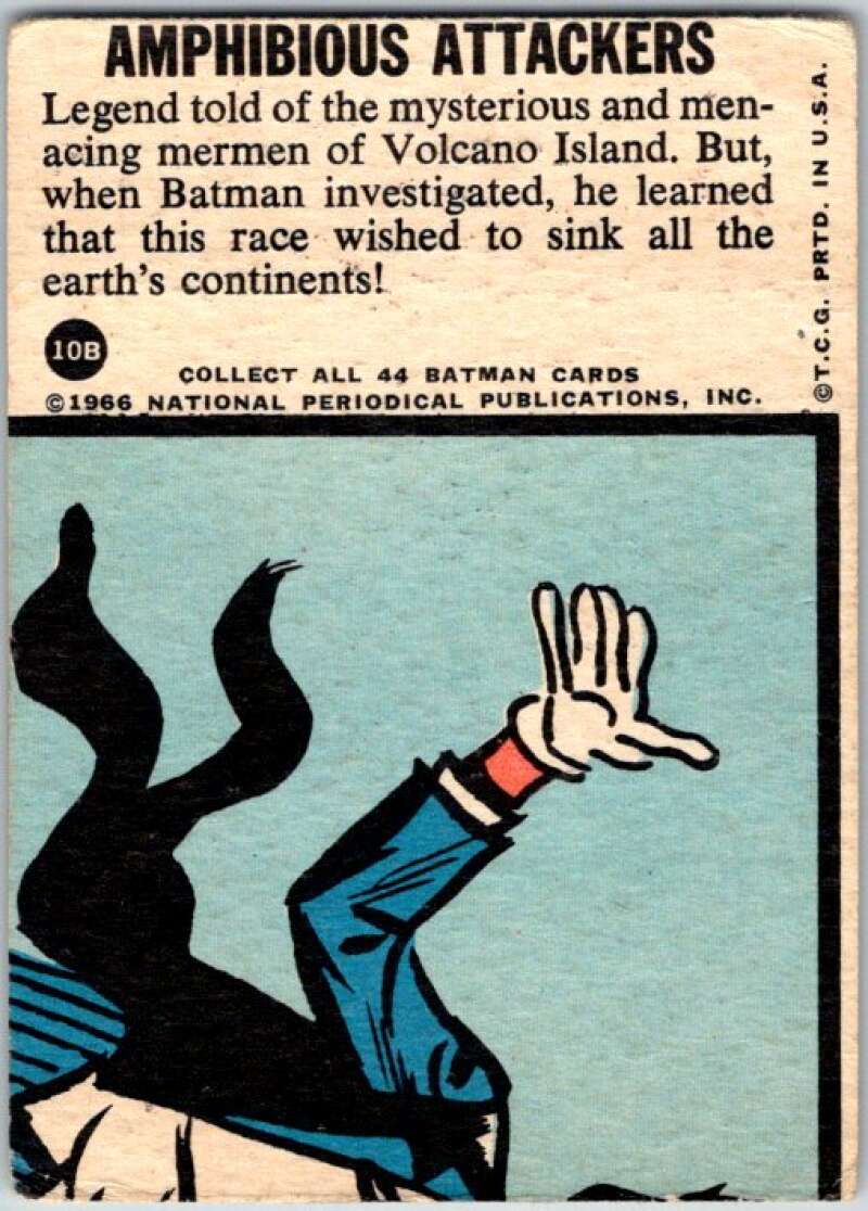 1966 Topps Batman Series Blue Bat #10 Amphibious Attackers V36273