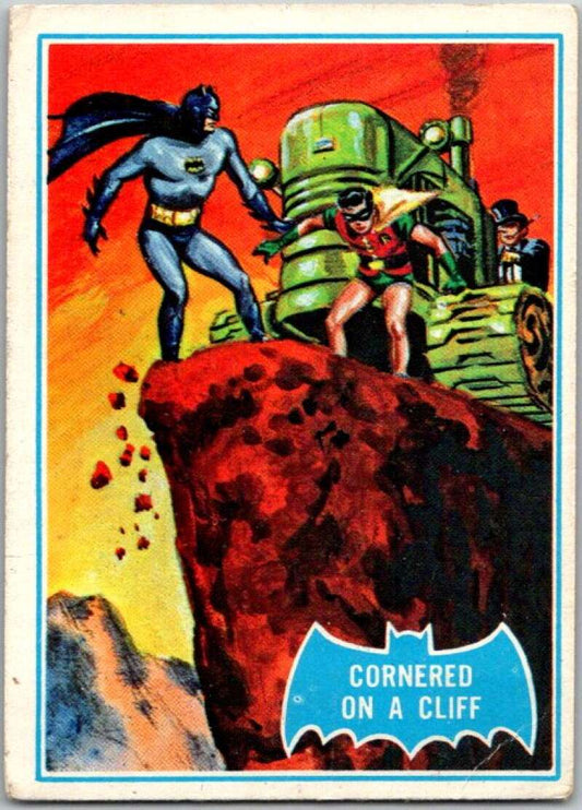 1966 Topps Batman Series  Blue Bat #19 Cornered on a Cliff   V36274