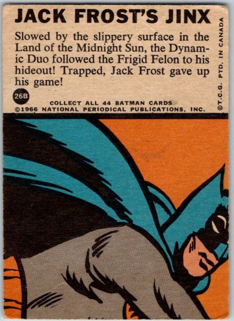 1966 Topps Batman Series Blue Bat #26 Jack Frost's Jinx V36275