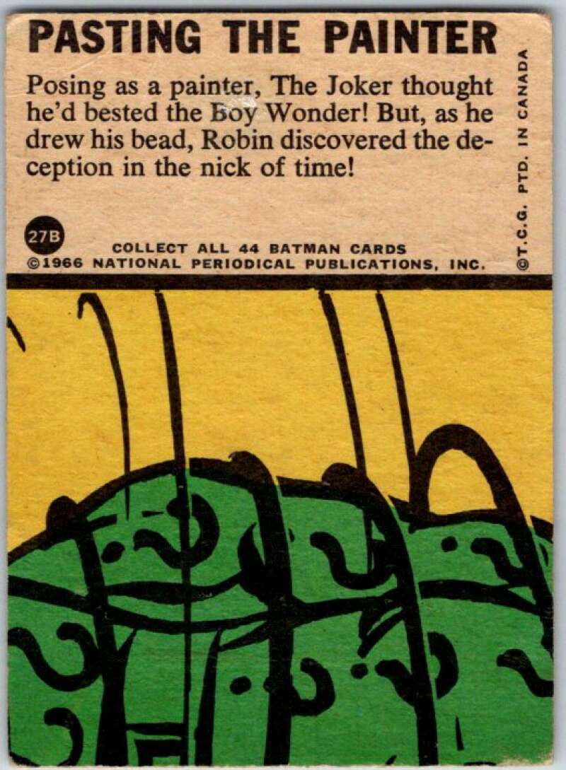 1966 Topps Batman Series Blue Bat #27 Pasting the Painter V36276