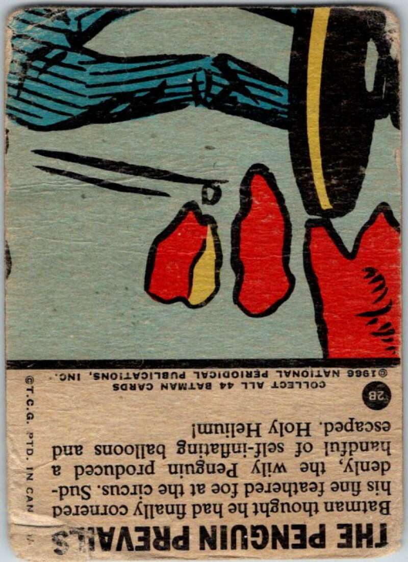 1966 Topps Batman Series Blue Bat #28 Concrete Conquest V36277