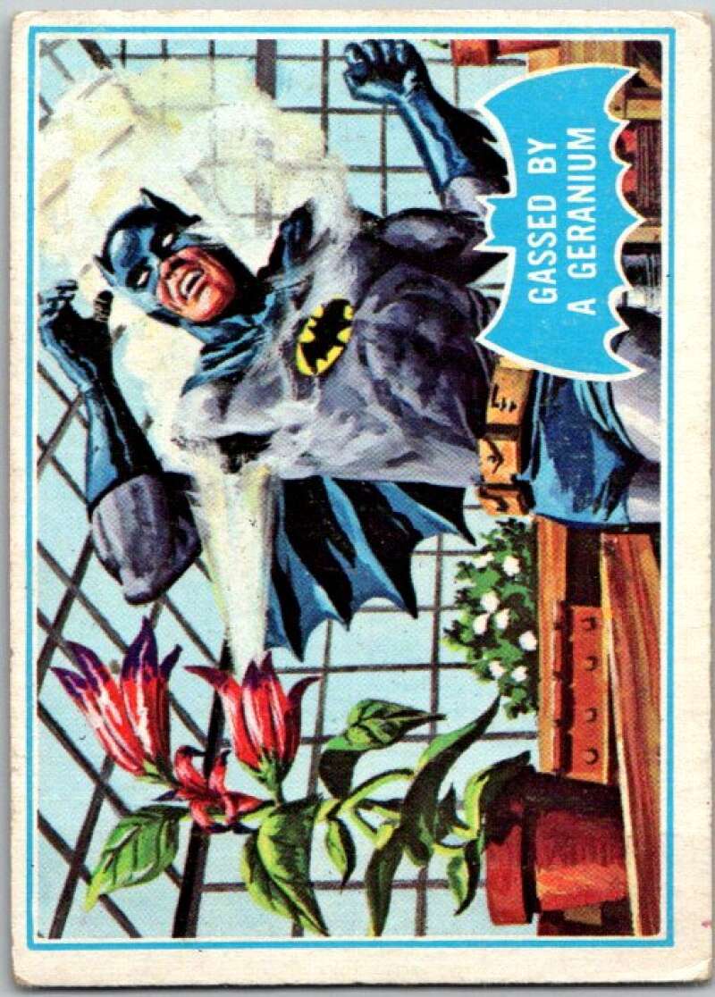 1966 Topps Batman Series Blue Bat #33 Gassed by a Geranium V36280