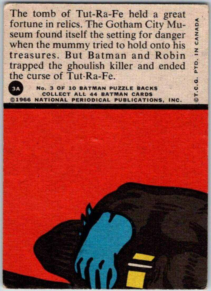 1966 Topps Batman Series Red Bat #3 The Menacing Mummy V36284