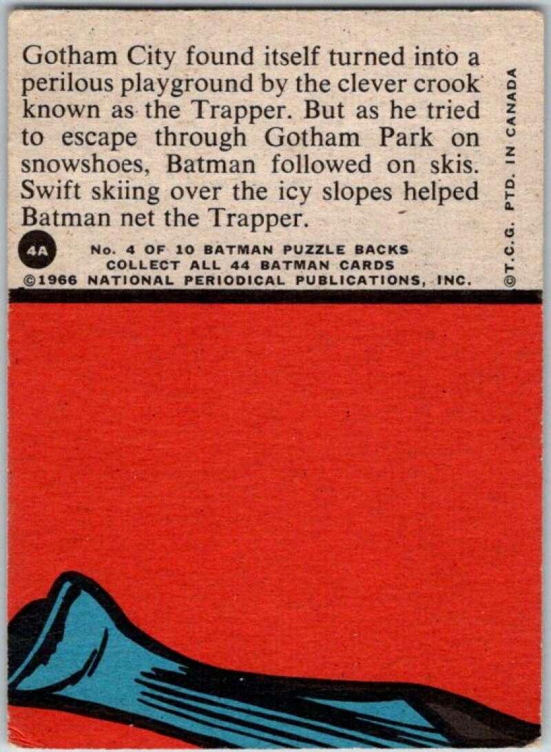1966 Topps Batman Series Red Bat #4 Target of the Trapper V36285