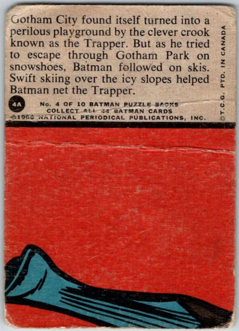 1966 Topps Batman Series Red Bat #4 Target of the Trapper V36286