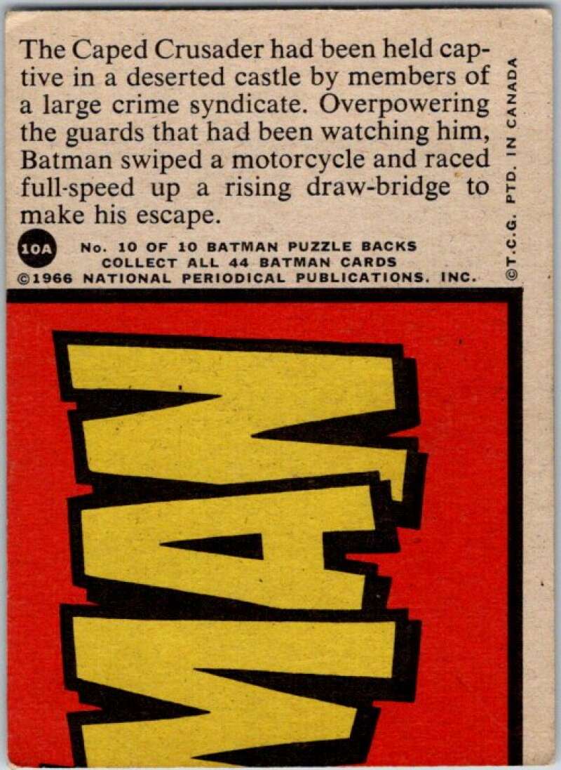 1966 Topps Batman Series Red Bat #10 Cycling Crusader V36289