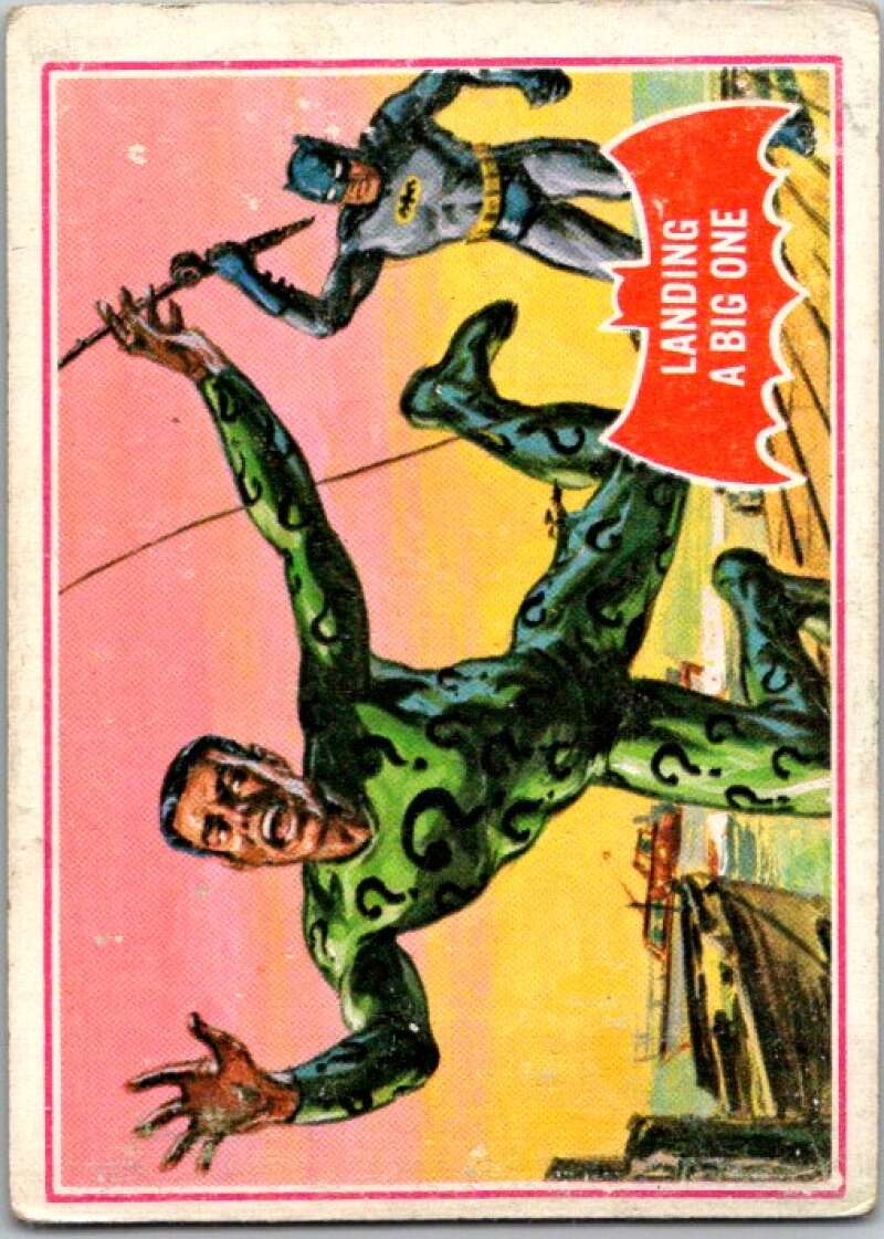 1966 Topps Batman Series Red Bat #11 Landing a Big One V36291