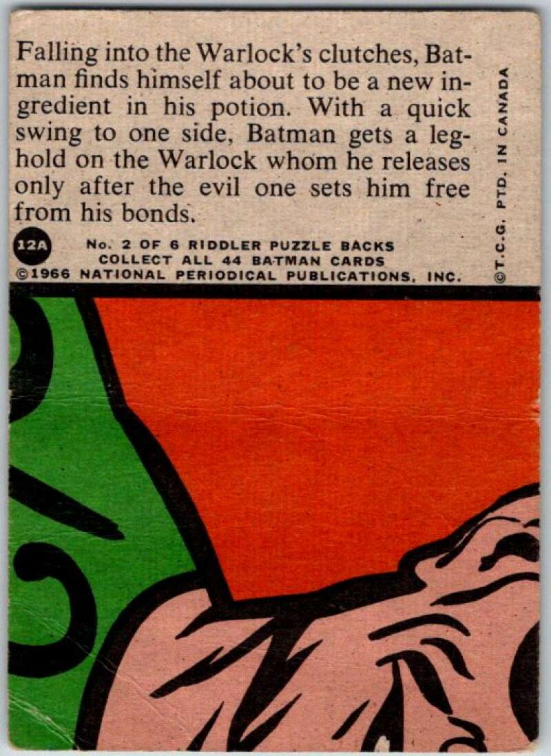 1966 Topps Batman Series Red Bat #12 Boiling Bath V36292