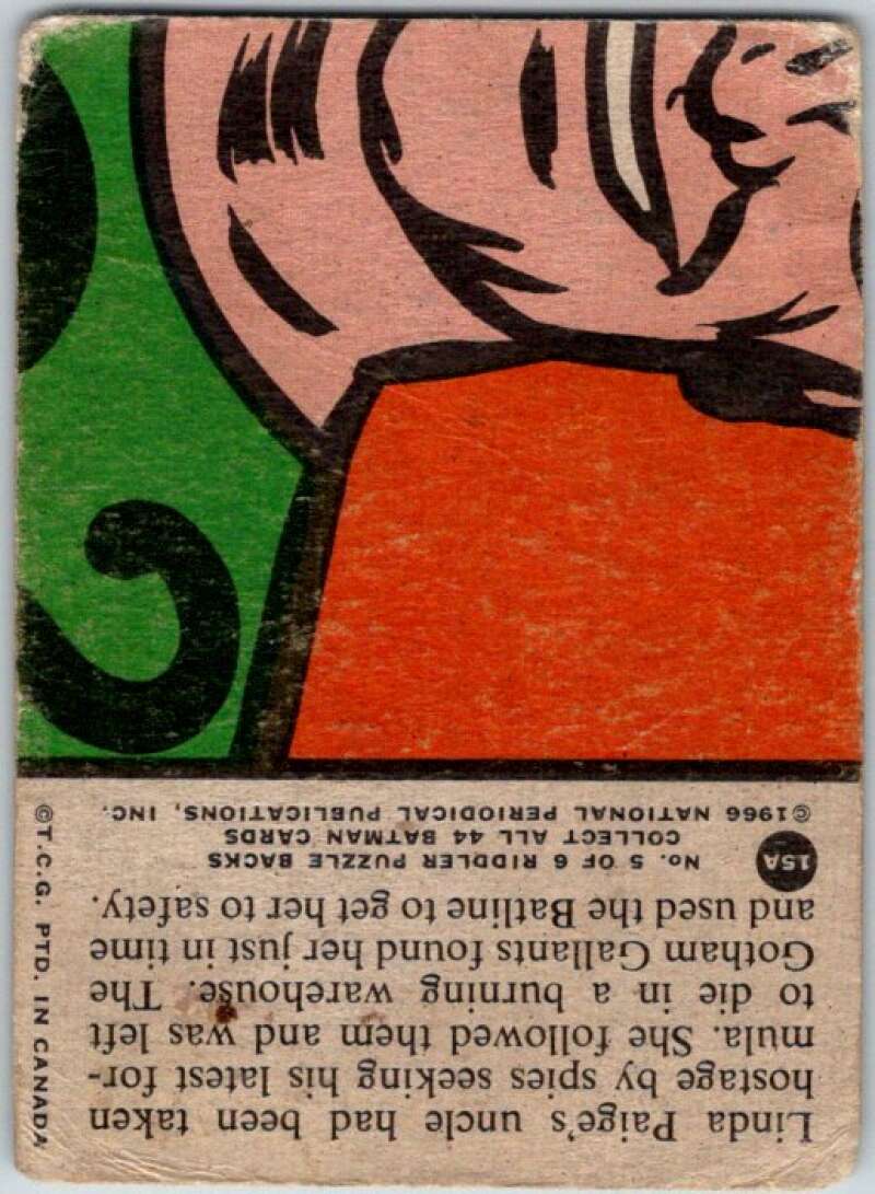 1966 Topps Batman Series Red Bat #15 Gotham Gallants V36295