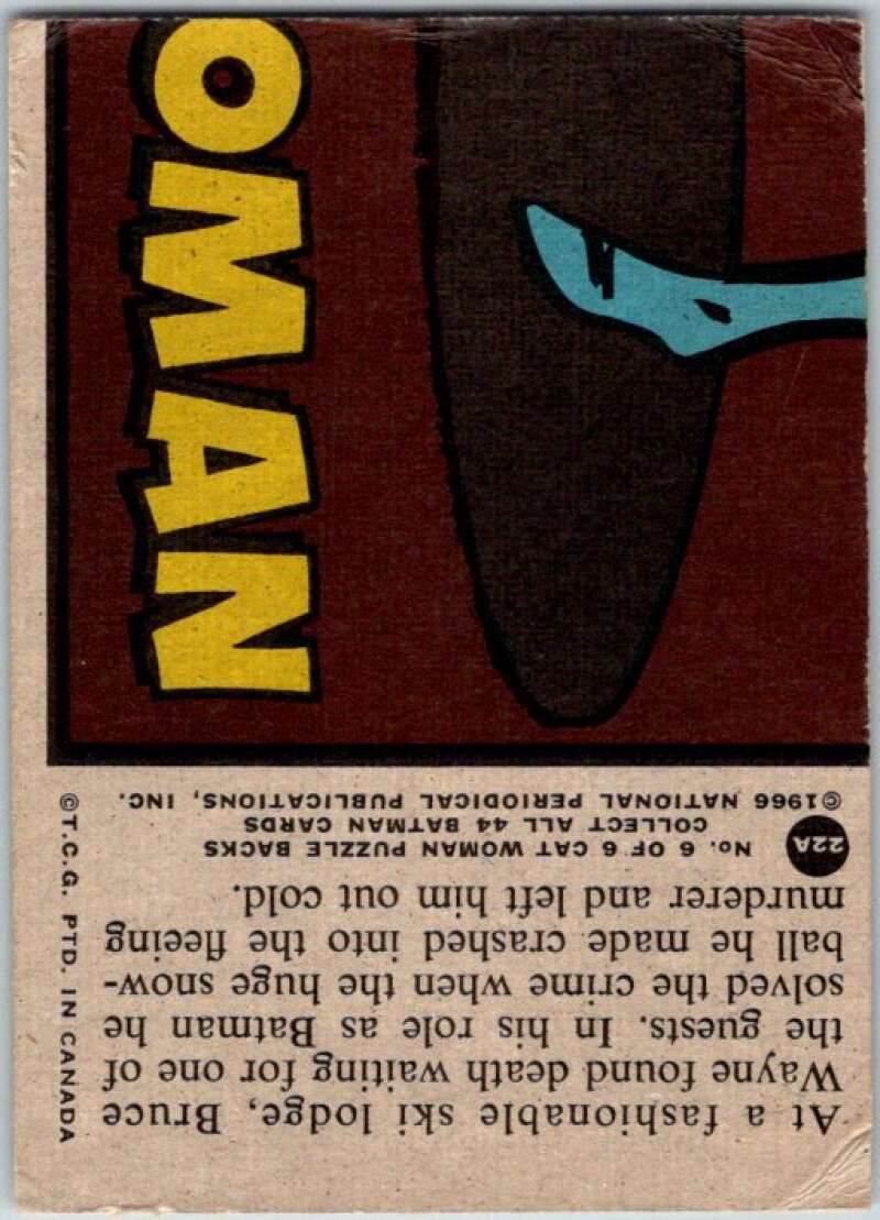 1966 Topps Batman Series Red Bat #22 Death Skis the Slopes V36301