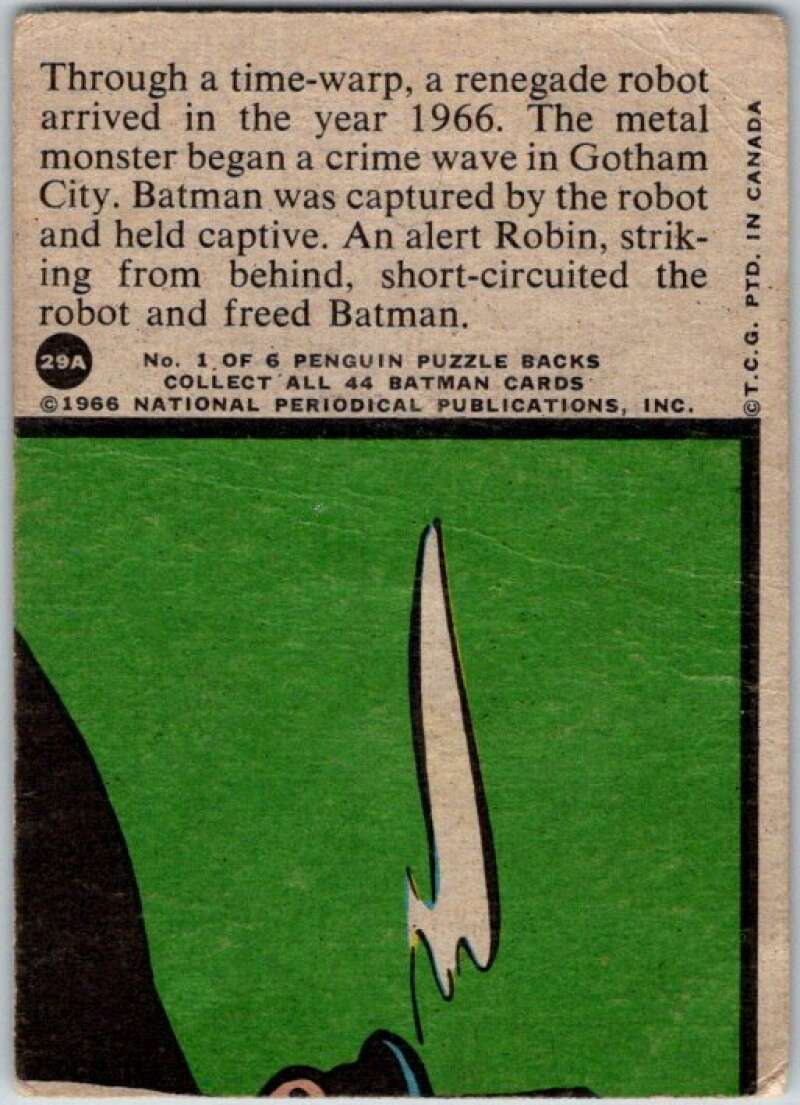 1966 Topps Batman Series Red Bat #29 Danger from 25th Century V36303