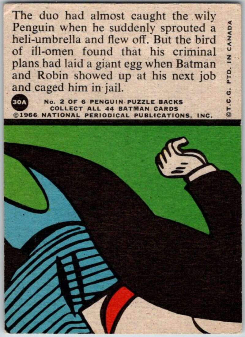 1966 Topps Batman Series Red Bat #30 Undone by an Umbrella V36306