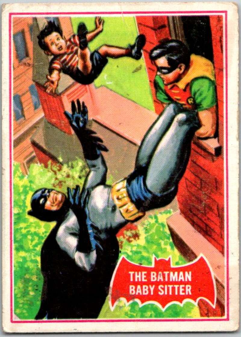 1966 Topps Batman Series Red Bat #34 The Batman Baby Sitter V36311