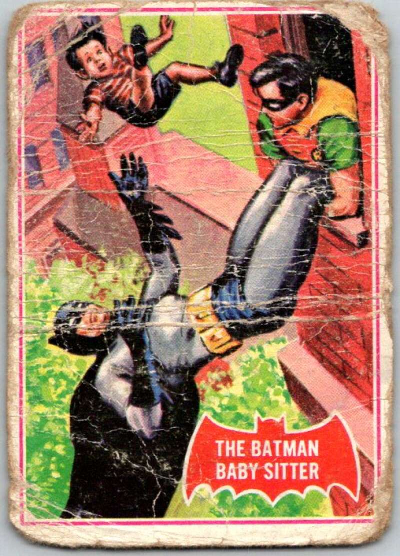 1966 Topps Batman Series Red Bat #34 The Batman Baby Sitter V36312