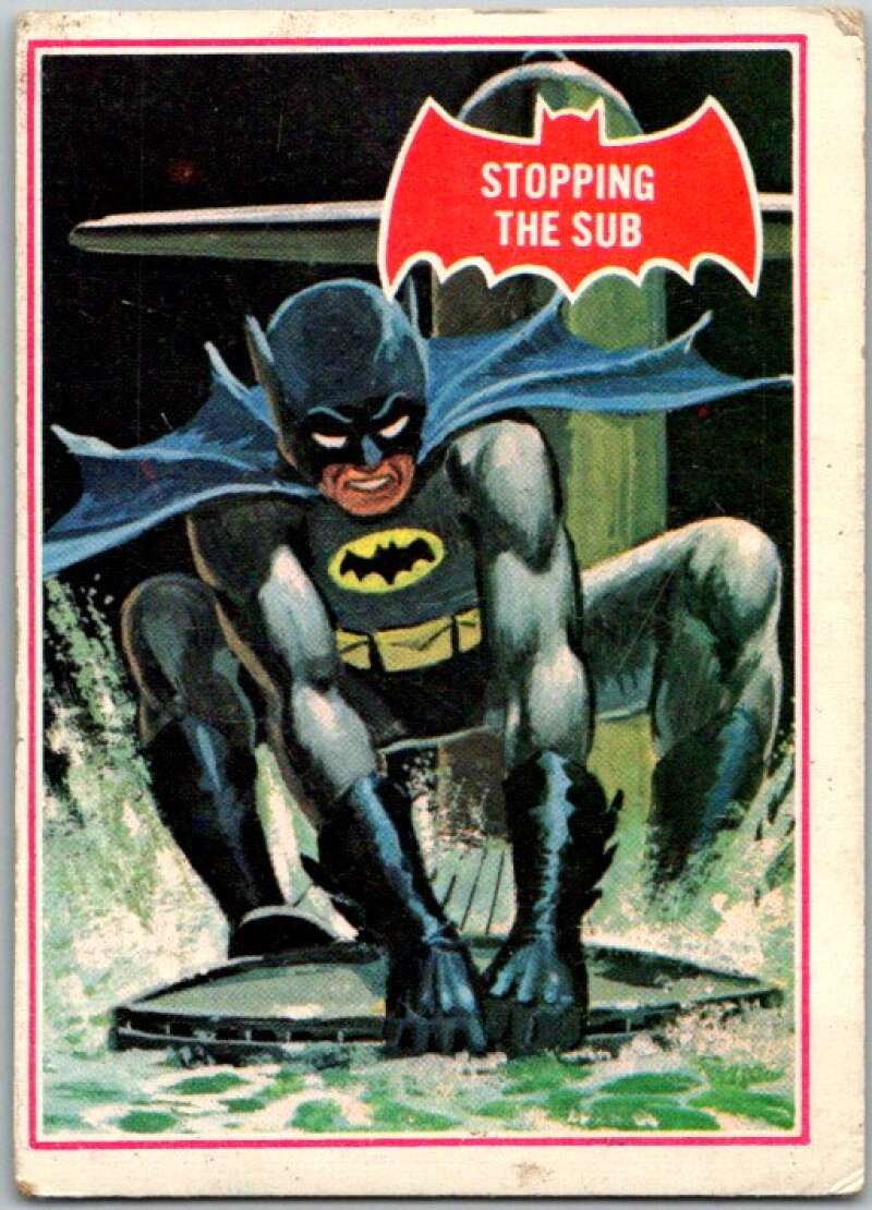 1966 Topps Batman Series Red Bat #39 Stopping the Sub V36317