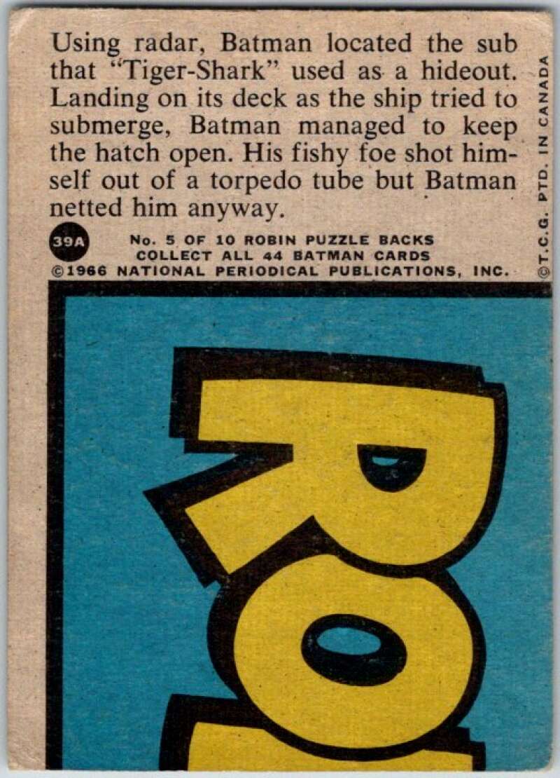 1966 Topps Batman Series Red Bat #39 Stopping the Sub V36317