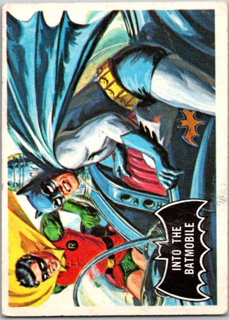 1966 Topps Batman Black Bat #8 Into the Batmobile V36426