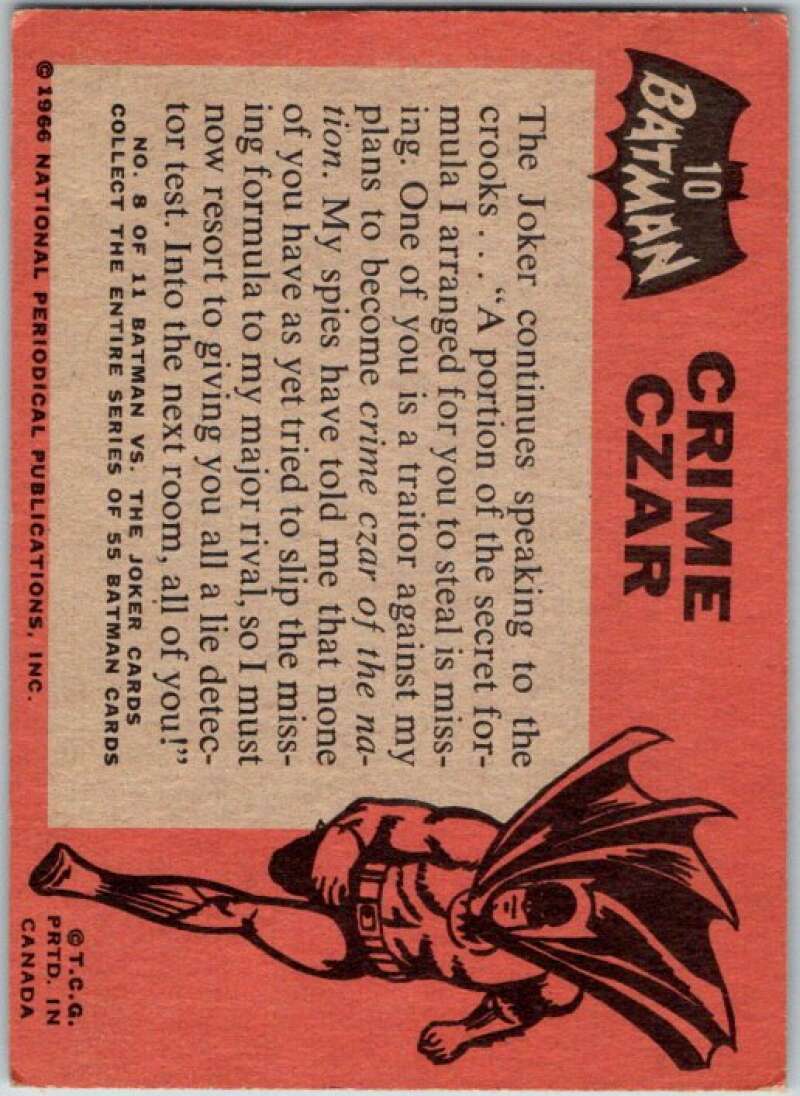 1966 Topps Batman Black Bat #10 Crime Czar V36430