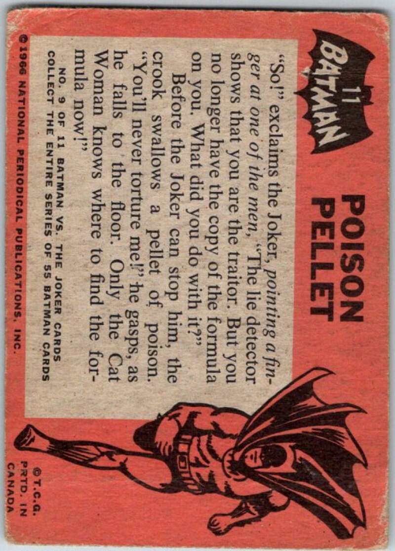 1966 Topps Batman Black Bat #11 Poison Pellet V36431