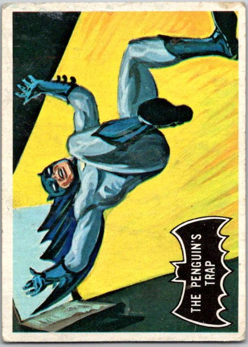 1966 Topps Batman Black Bat #16 The Penguin's Trap V36442
