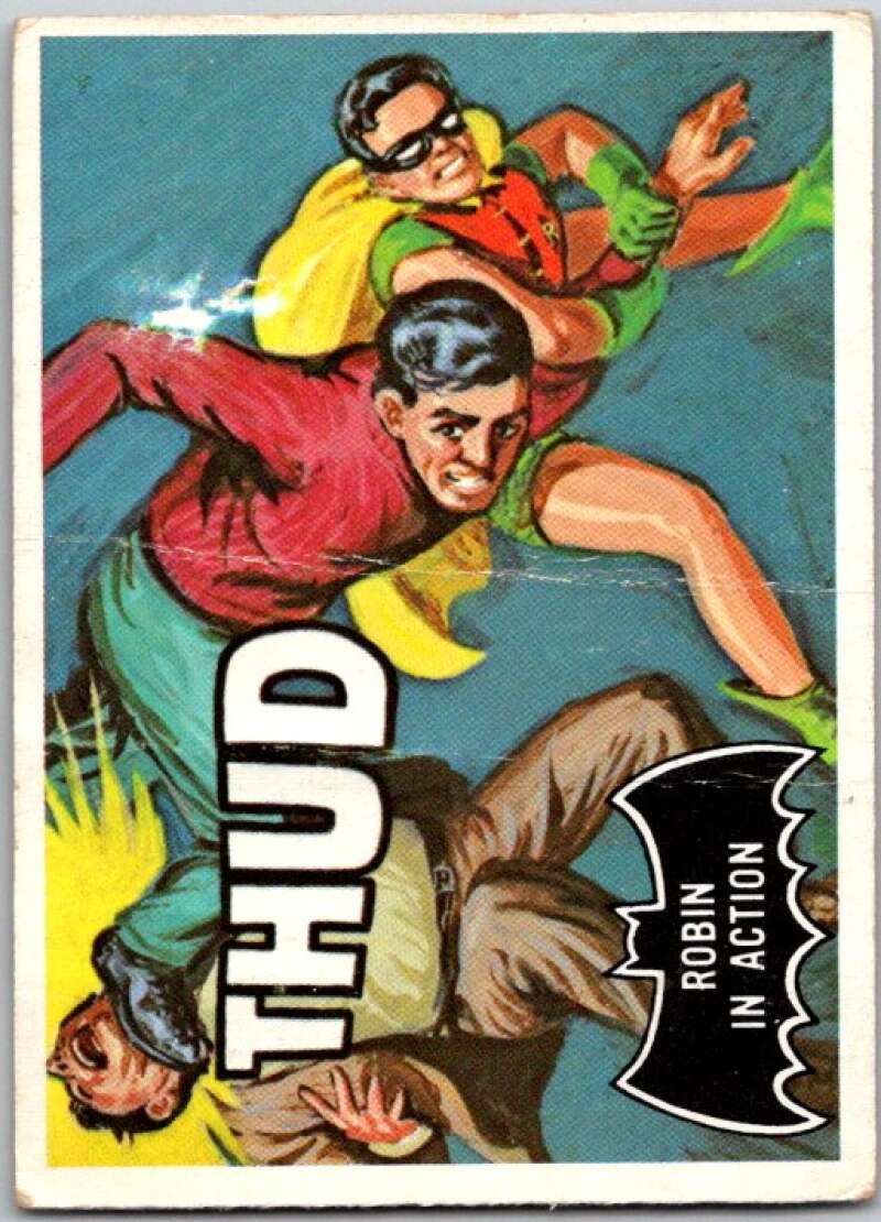 1966 Topps Batman Black Bat #18 Robin in Action V36446