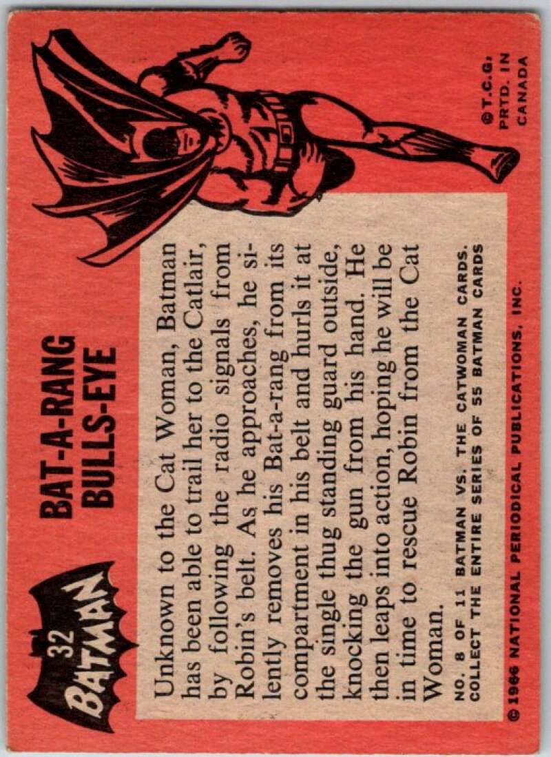1966 Topps Batman Black Bat #32 Bat-a-bang Bulls-eye V36465