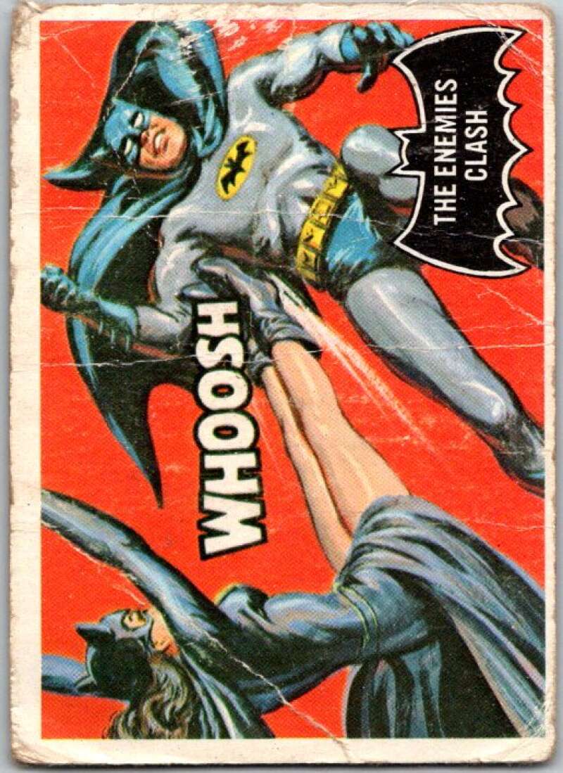 1966 Topps Batman Black Bat #33 The Enemies Clash V36467