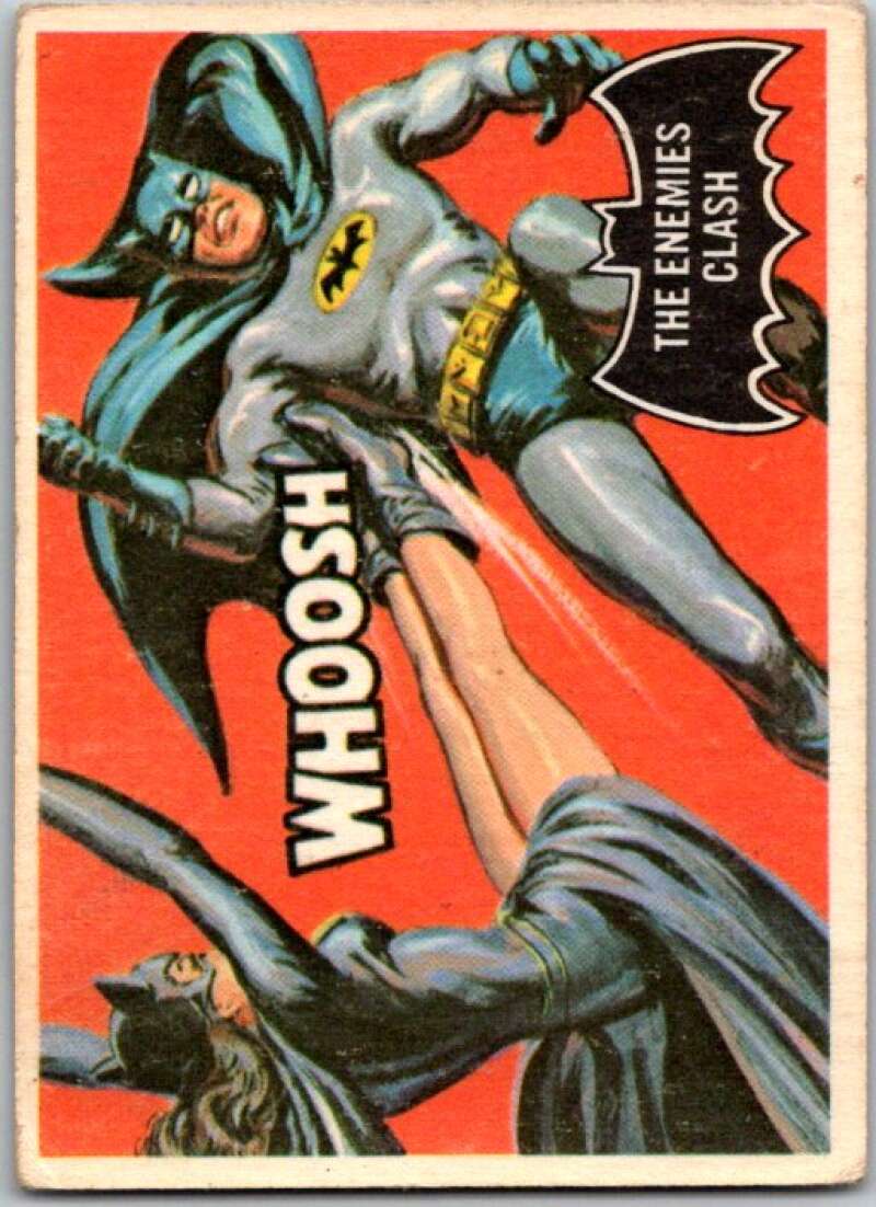 1966 Topps Batman Black Bat #33 The Enemies Clash V36468