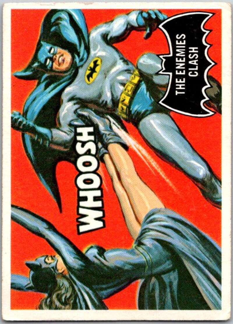 1966 Topps Batman Black Bat #33 The Enemies Clash V36469