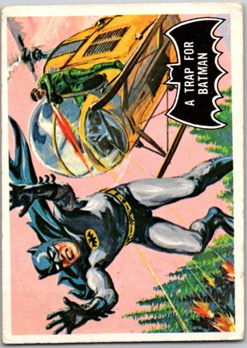 1966 Topps Batman Black Bat #37 A trap for Batman V36476