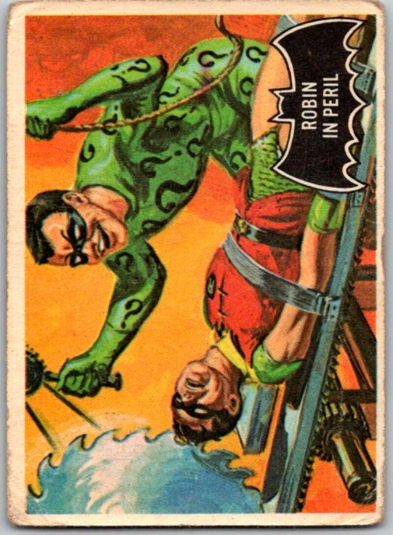 1966 Topps Batman Black Bat #42 Robin in Peril V36485
