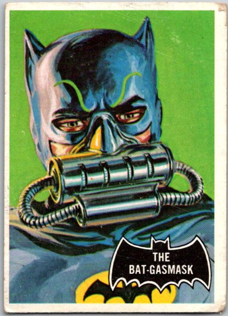 1966 Topps Batman Black Bat #43 The Bat-gasmask V36487